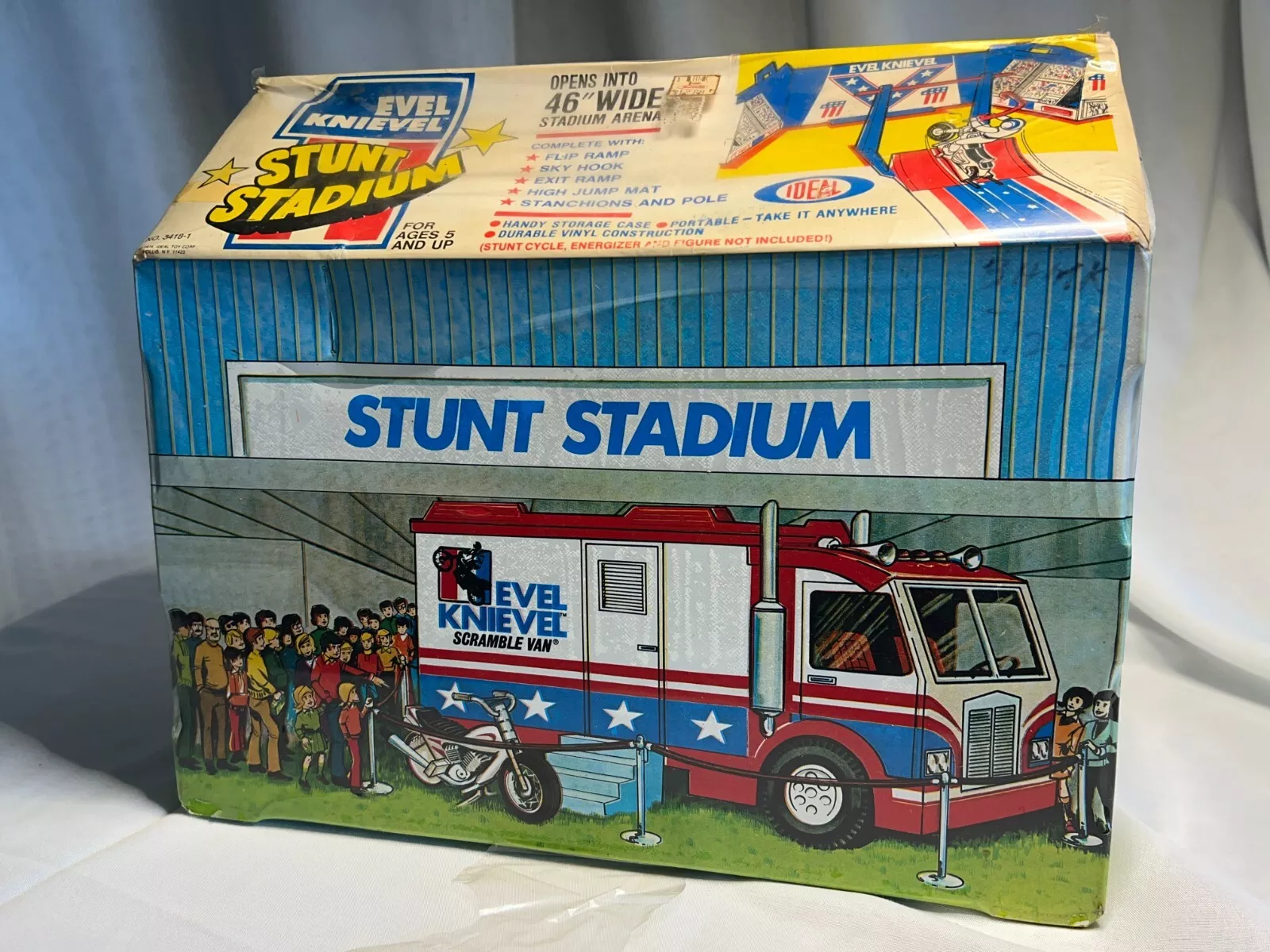 Vintage Ideal 1974 Evel Knievel Stunt Stadium New Sealed Extremely Rare